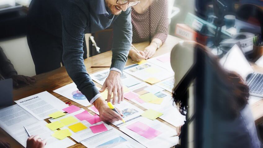 guy sharing work plan