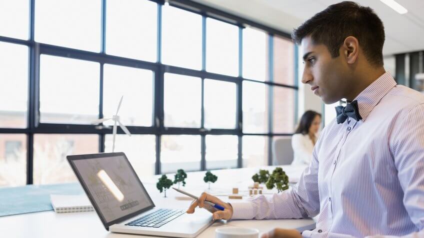 man with laptop