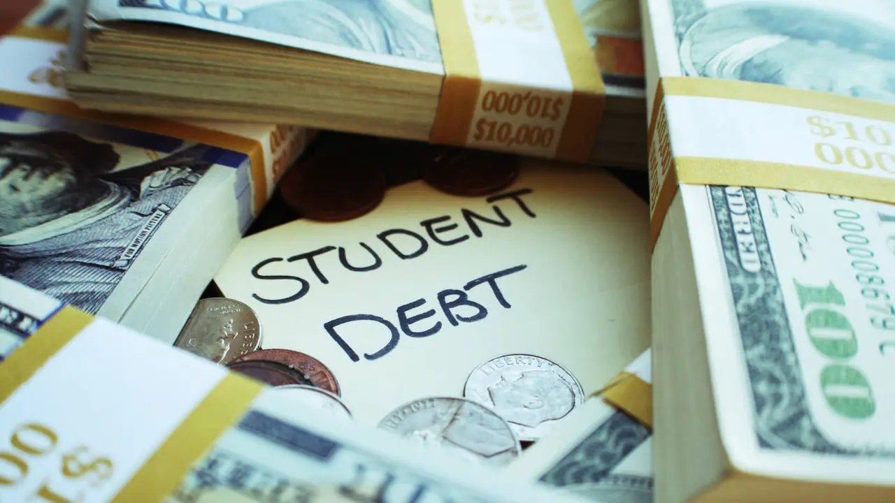 Student Debt Stock Photo.
