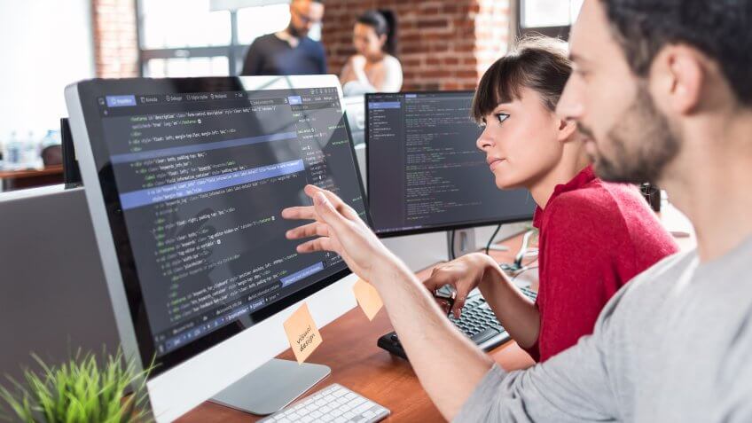 two colleague coders