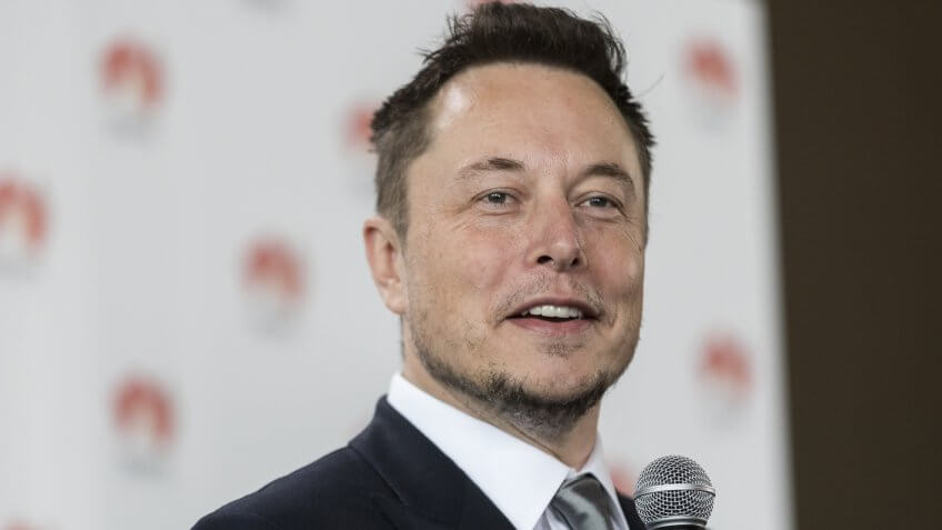 BEN MACMAHON/EPA/REX/ShutterstockElon MuskSouth Australia Government announces plans to build world's biggest lithium ion battery, Adelaide - 07 Jul 2017Tesla CEO Elon Musk speaks during a press conference at the Adelaide Oval in Adelaide, South Australia, Australia, 07 July 2017.