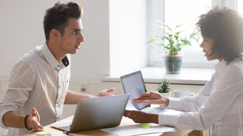 Coworker upset at other person