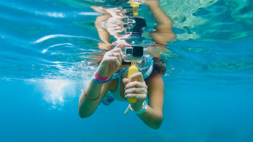 GoPro camera underwater
