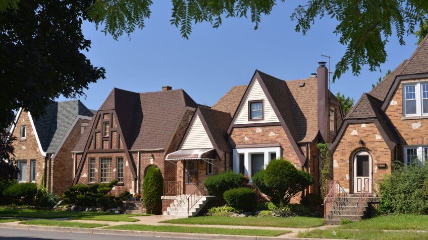 Chicago suburbr housing neighborhood