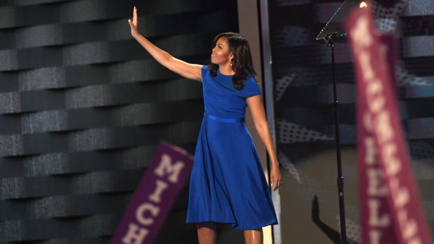 Mandatory Credit: Photo by IBL/REX/Shutterstock (5789984a)Michelle ObamaDemocratic National Convention, Philadelphia, USA - 25 Jul 2016.