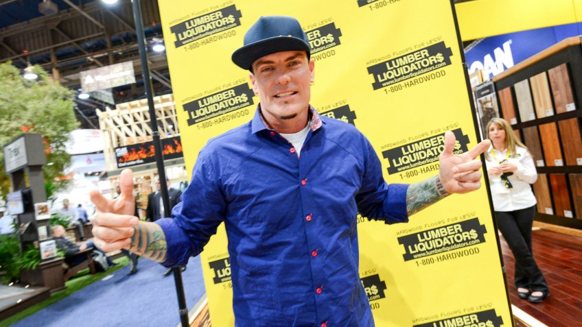 Mandatory Credit: Photo by REX/Shutterstock (3548717g)Vanilla IceInternational Builder's Show, Las Vegas, America - 05 Feb 2014Vanilla Ice appearance at Lumber Liquidator's booth at the International Builder's Show.