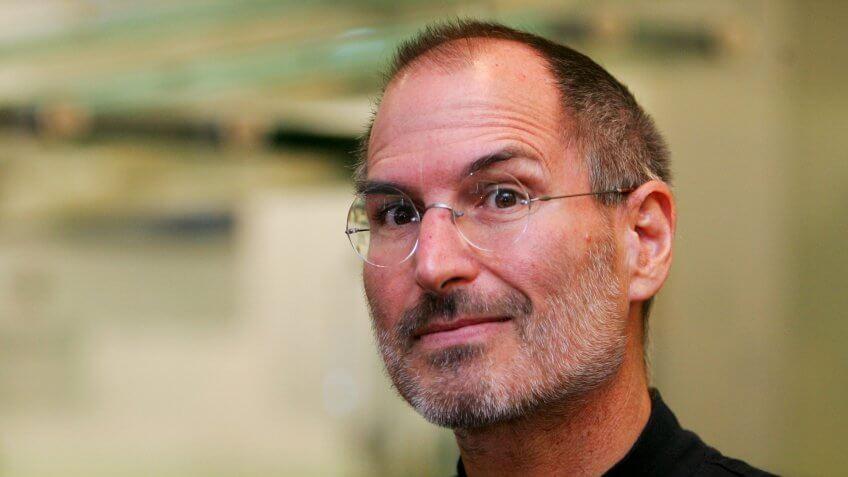 Mandatory Credit: Photo by Chris Ratcliffe/REX/Shutterstock (696406f)Steve Jobs, Apple CEO, attends the event to mark Apple choosing O2 as exclusive carrier for iPhone in BritainApple iPhone launched with O2 as exclusive carrier, Apple store, Regents Street, London, Britain - 17 Sep 2007.