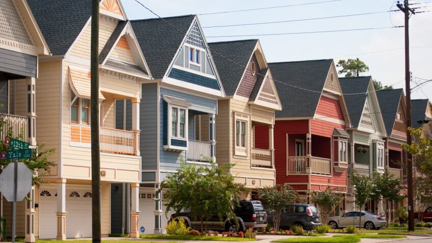 Colorful Townhomes at The Heights.