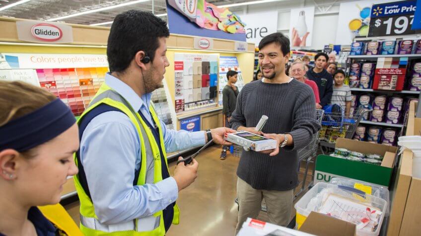 customer shopping during Black Friday in Walmart