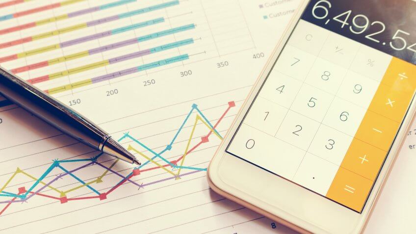 calculator with graph chart