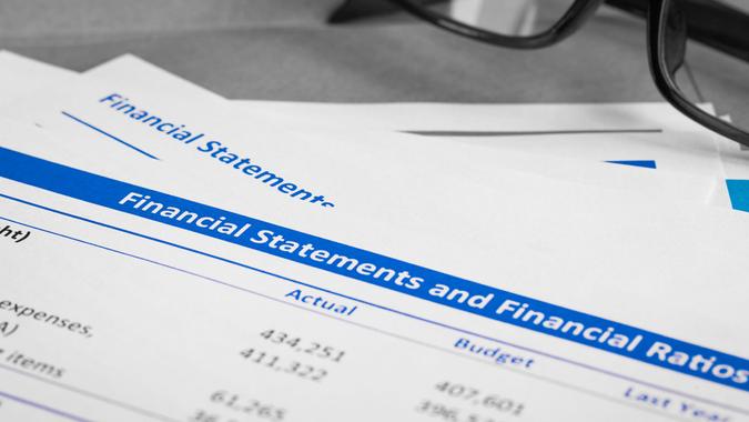 financial statements and financial ratios
