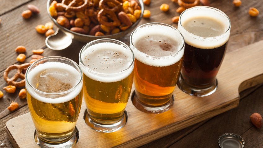 flight of beer tasting