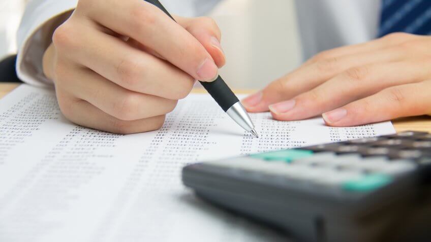 girl working on a spreadsheet