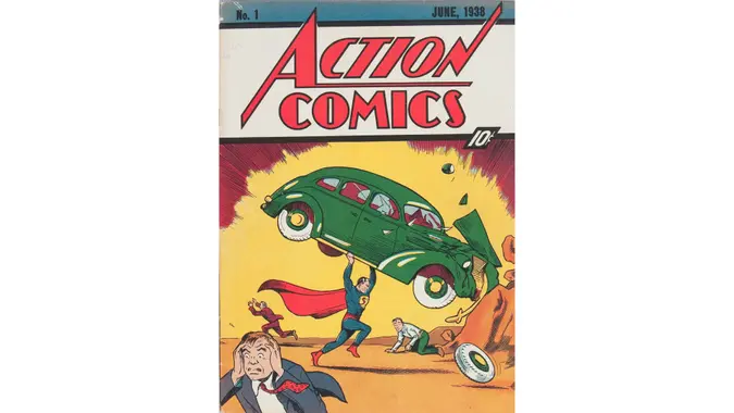 Photo by HeritageAuctions/Bournemouth News/REX/Shutterstock Action Comics #1 Auction of 'most valuable comic book of all time, Texas, USA - Aug 2016
