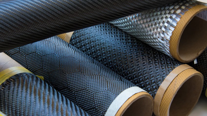 rolls of carbon fiber