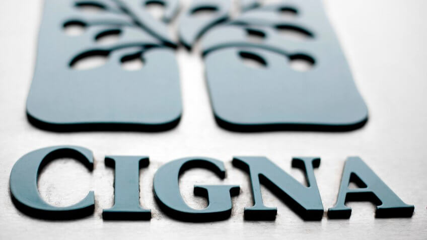 Cigna logo at headquarters