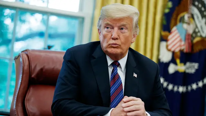 Mandatory Credit: Photo by Evan Vucci/AP/REX/Shutterstock (9808966i)President Donald Trump talks on the phone with Mexican President Enrique Pena Nieto, in the Oval Office of the White House, in Washington.