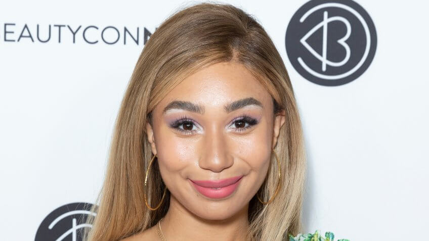 New York, NY - April 21, 2018: Eva Gutowski attends Beautycon festival at Javits Jacob Center.