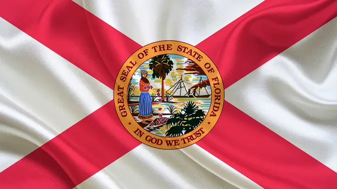 FLORIDA State waving flag.