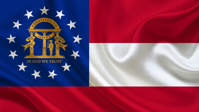 Flag of Georgia USA
