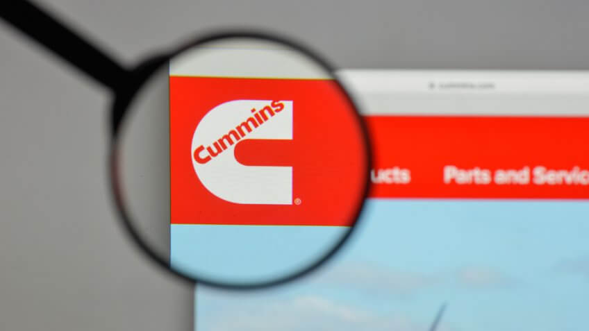 Milan, Italy - August 10, 2017: Cummins logo on the website homepage.