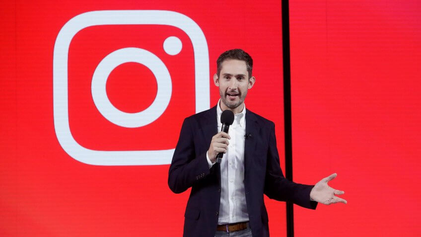 Photo by Jeff Chiu/AP/REX/Shutterstock Kevin Systrom, CEO and co-founder of Instagram, prepares for Wednesday's announcement about IGTV in San Francisco.