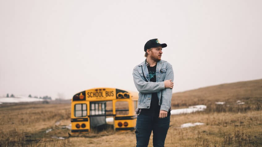 Man exploring the outdoors of North Dakota