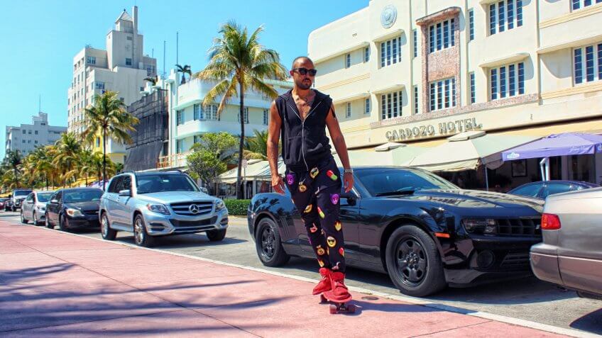 Man on a skateboard in Florida