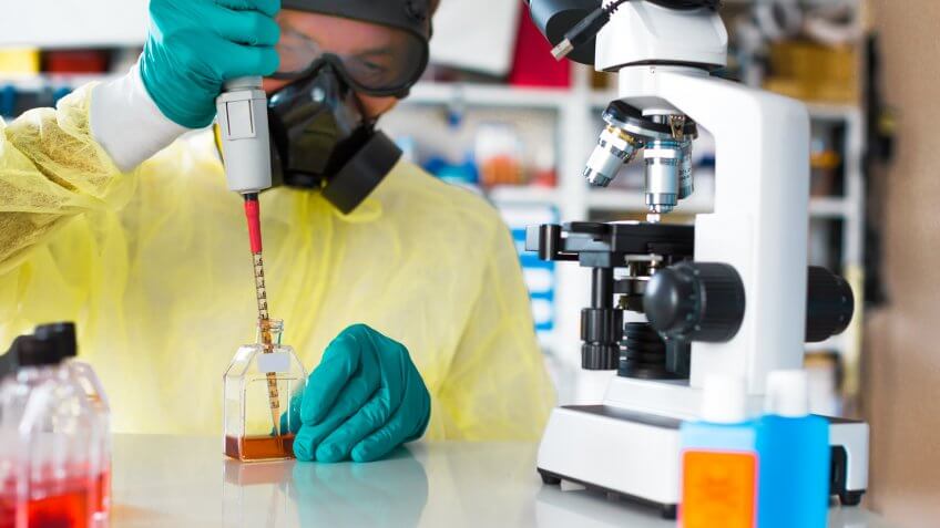 Scientist working in a research lab