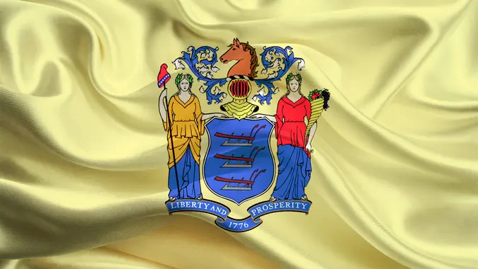 Flag of New Jersey state.