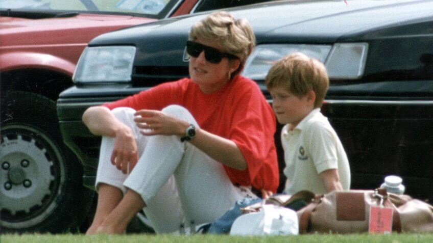 Mandatory Credit: Photo by Mike Hollist/ANL/REX/Shutterstock (3029612a)Princess Diana And Prince Harry At Polo Match At Smith's Lawn 1992 As Everyone Knows Polo Is Not One Of Princess Diana's Passions In Life.