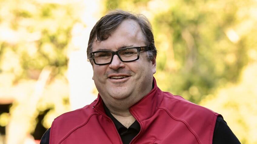 Photo by Rob Latour/REX/Shutterstock Reid Hoffman, co-founder of LinkedInAllen & Company Sun Valley Conference, Idaho, USA - 12 Jul 2017.