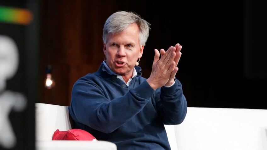 Photo by John Locher/AP/REX/Shutterstock Ron Johnson, CEO of Enjoy, speaks at Shoptalk, a retail and technology conference in Las Vegas.