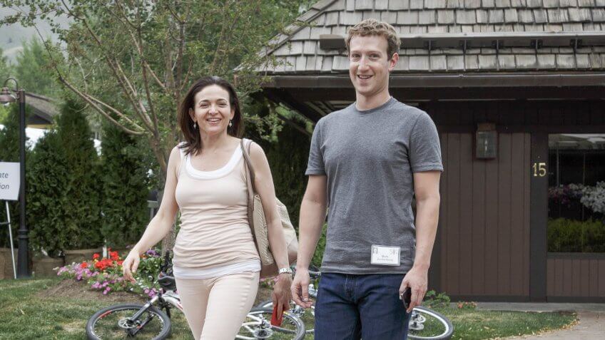 Photo by Andrew Gombert/Epa/REX/ShutterstockMark Zuckerberg (r) Co-founder of Facebook and Sheryl Sandberg Coo of Facebook at the Allen and Company 32nd Annual Media and Technology Conference in Sun Valley Idaho Usa 11 July 2014 the Event Brings Together the Leaders of the World's of Media Technology Sports Industry and Politics United States Sun ValleyUsa Allen and Company - Jul 2014.