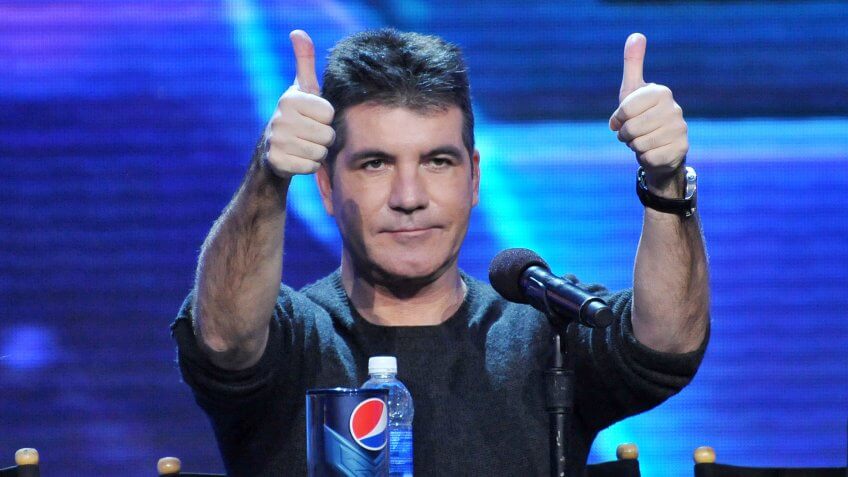 Simon Cowell at the press conference for the season finale of Fox's "The X Factor" at CBS Televison City, Los Angeles.