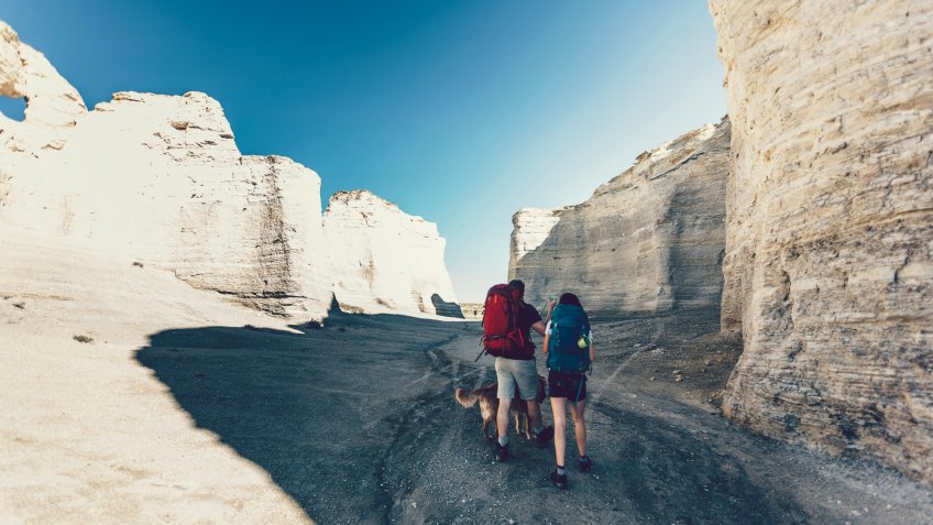 hikers in Kansas