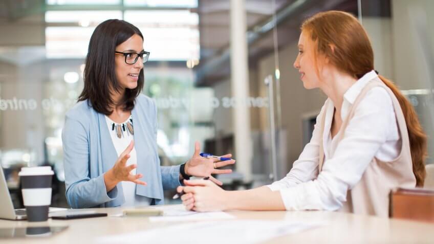 an advisor giving consultation
