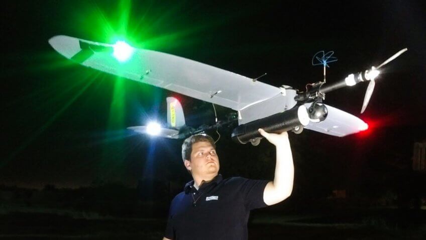 Air Shepherd drone flying at night to catch poachers