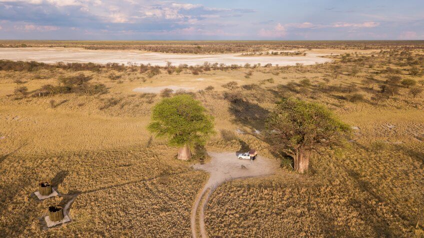 Aerial view of Botswana