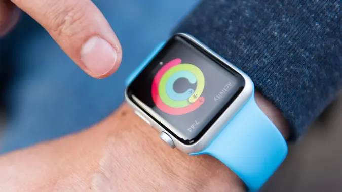 Apple Watch on a person's wrist.