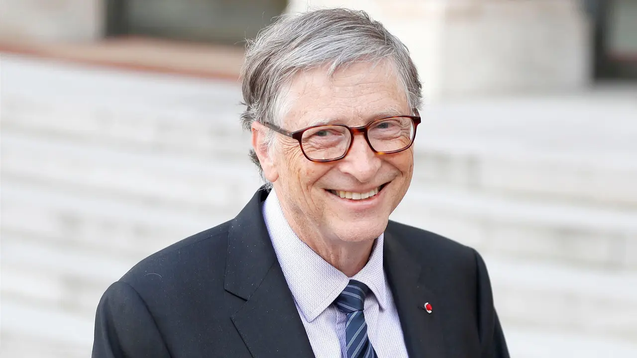 Mandatory Credit: Photo by IAN LANGSDON/EPA-EFE/REX/Shutterstock (9633982a)Bill GatesUS business magnate Bill Gates at the Elysee Palace in Paris, France - 16 Apr 2018US business magnate Bill Gates, Microsoft co-founder and co-chair of the Bill & Melinda Gates Foundation, at the Elysee Palace in Paris, France, 16 April 2018.