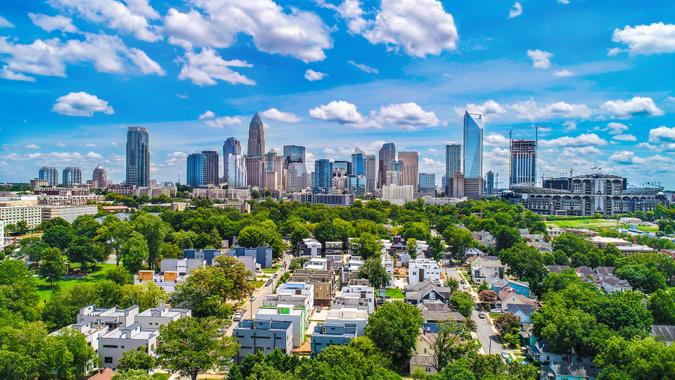 Charlotte North Carolina daytime skyline Charlotte North Carolina daytime skyline