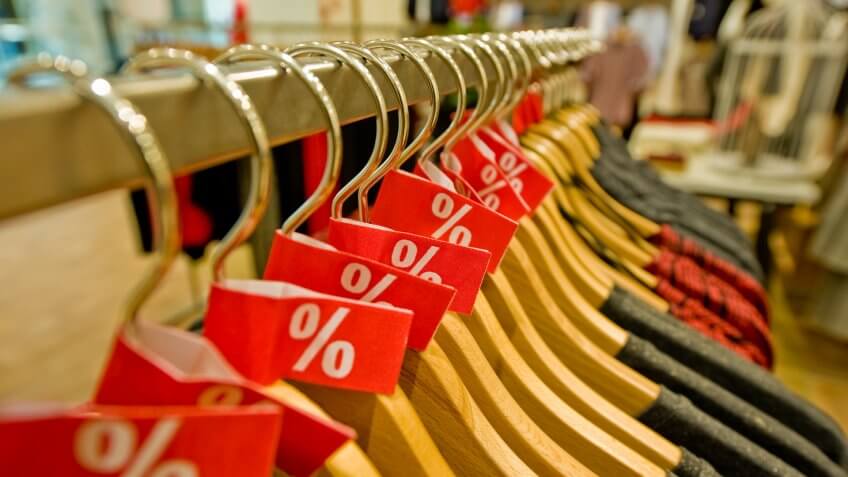 Clothing store, shop, horizontal.