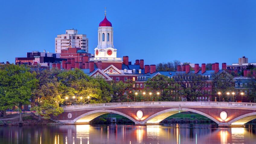 Harvard University along the Charles River.