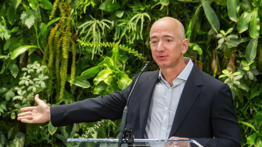 Jeff Bezos at Amazon Spheres Seattle