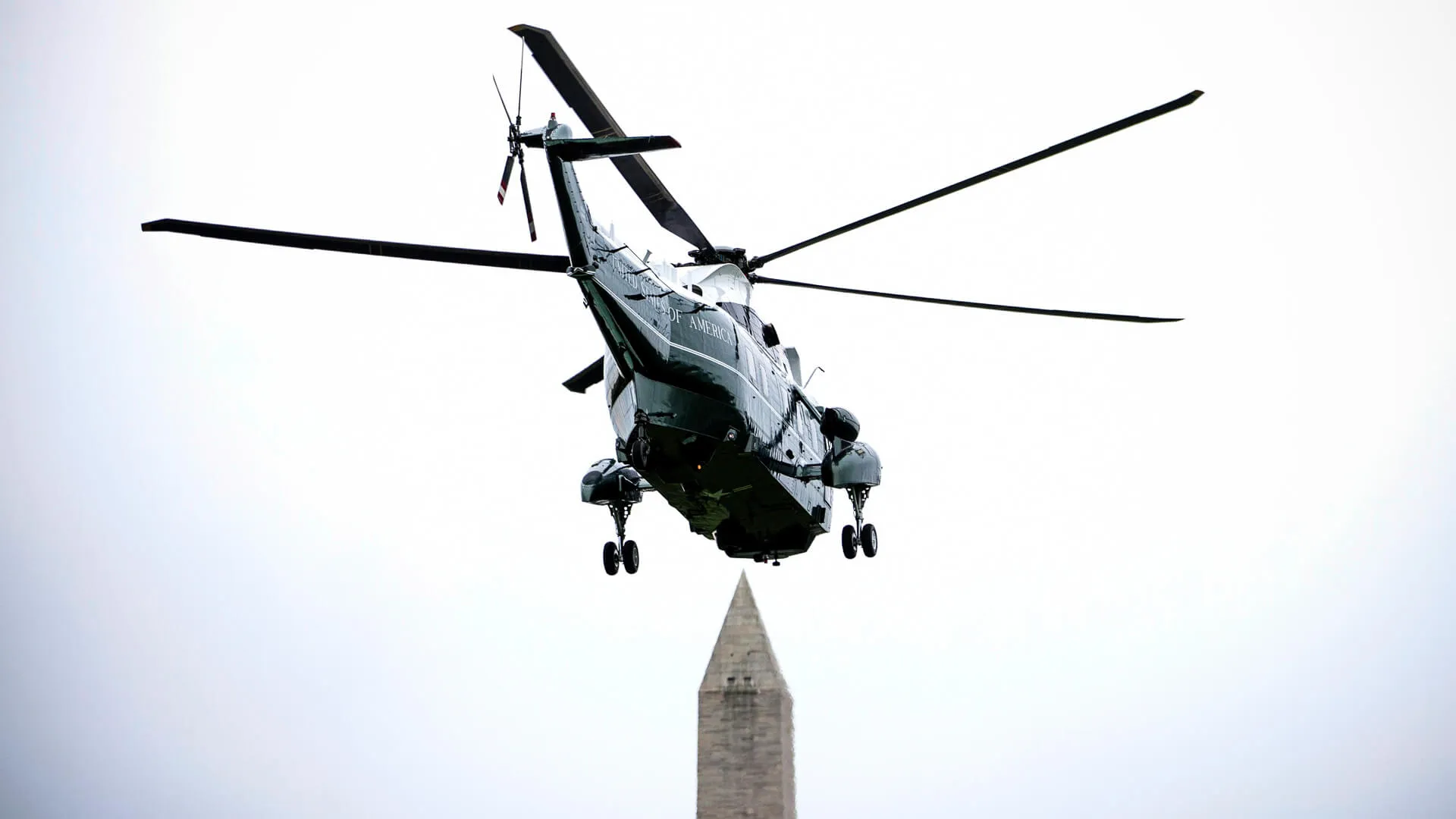 Mandatory Credit: Photo by REX/Shutterstock (9663811m)United States President Donald flies aboard Marine One as it takes off from the South LawnDonald Trump departs White House en Route to Ohio, Washington DC, USA - 05 May 2018President Trump traveled to Cleveland, Ohio to speak at Public Hall ahead of state primary elections.