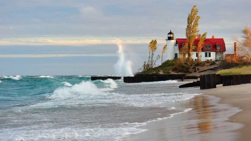 Sunrise and at Point Betsie Lighthouse.
