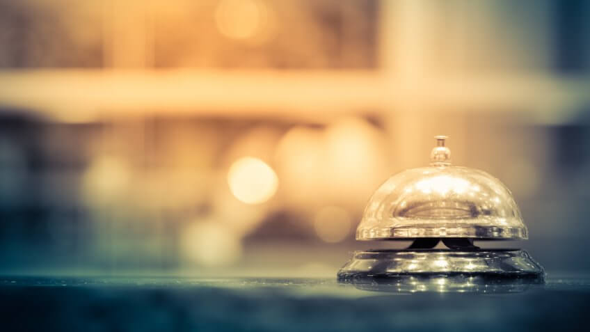 Restaurant bell vintage with bokehRestaurant bell with bokehRestaurant bell vintage with bokeh.
