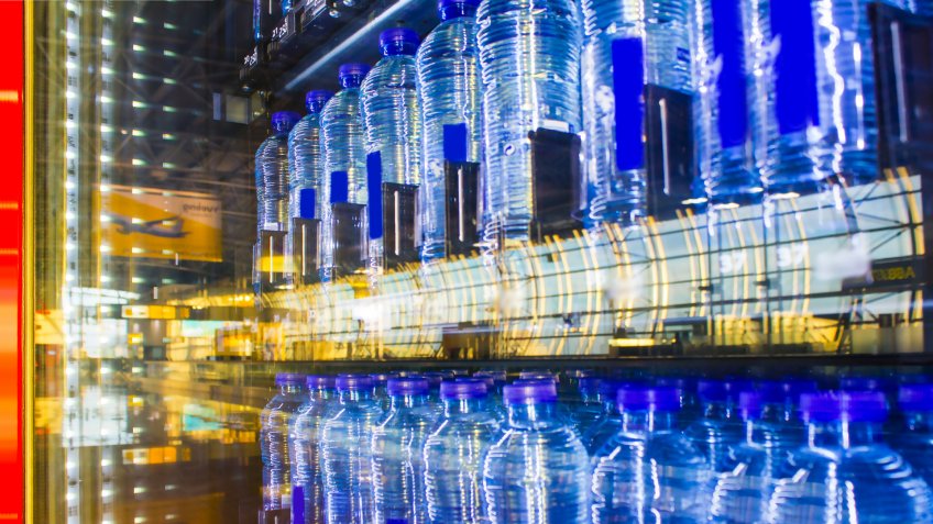 Bottled water vending machine