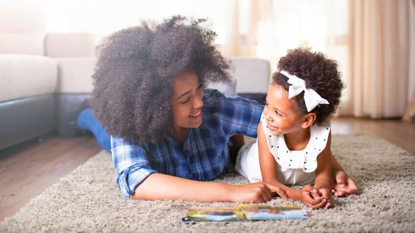family, carpet, book, reading, hone.